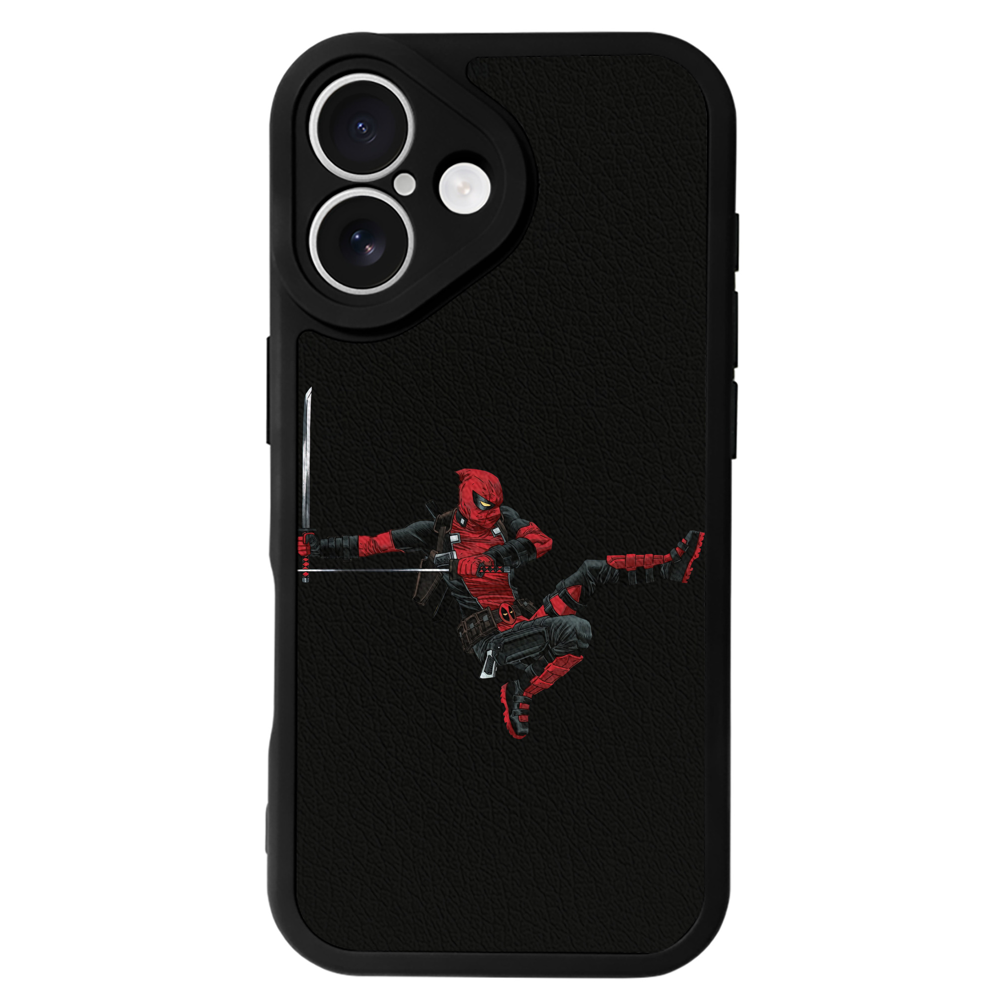 （画像用） Deadpool デッドプール 【iPhone 16シリーズ対応】シリコンスマホケース（レザー調） 材質：シリコン